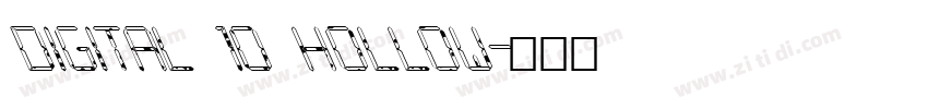 DIGITAL 10 HOLLOW字体转换